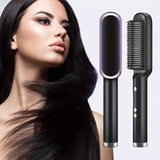 Electric Hair Straightener Brush | Hair Brush | Gloryas Beauty Store