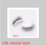 Reusable 3D Mink Lashes Natural False Eyelashes Self Adhesive Fake Glue Free Makeup Eyelash Extension Silk