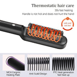 Electric Hair Straightener Brush | Hair Brush | Gloryas Beauty Store