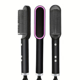 Electric Hair Straightener Brush | Hair Brush | Gloryas Beauty Store